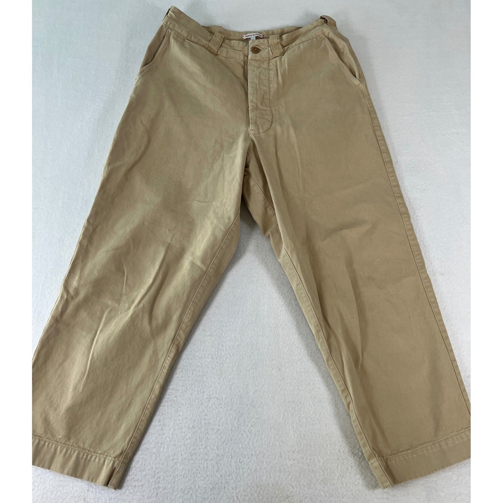 Frances Valentine Chino Pants Womens 2 Tan Khaki Excellent High Rise Wide Leg